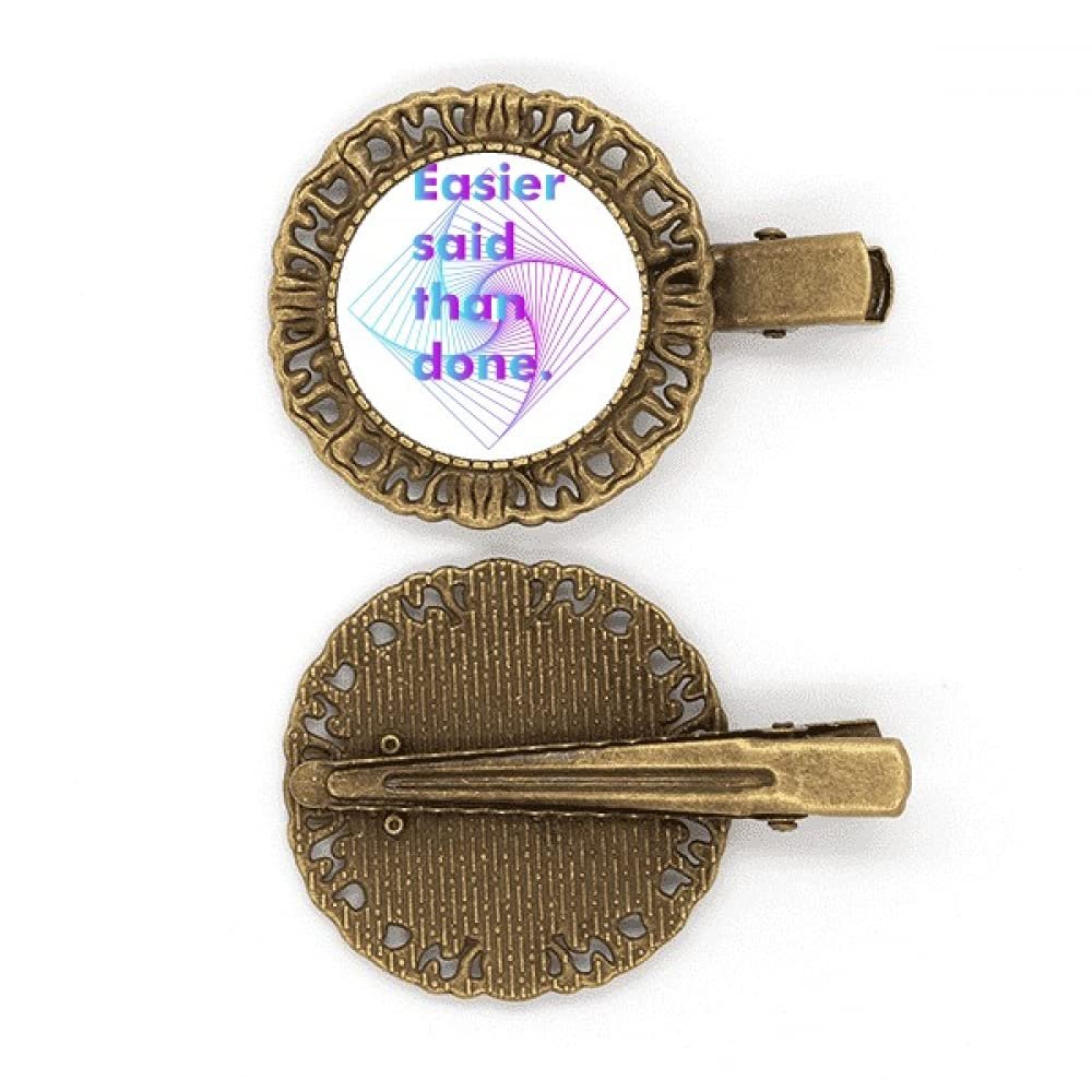 Active Speech Square Art Deco Gift Fashion Hairpin Headdress Brooch Hair Clip Barrette