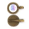 Active Speech Square Art Deco Gift Fashion Hairpin Headdress Brooch Hair Clip Barrette view 1
