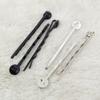 50 Pcs Hair Bobby Pins Hair Clips with Blank Round Tray Hair Pins Hairpin Cabochons Bases for DIY Crafts Black view 2