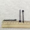 50 Pcs Hair Bobby Pins Hair Clips with Blank Round Tray Hair Pins Hairpin Cabochons Bases for DIY Crafts Black view 4