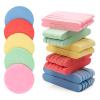 120 Pcs Facial Sponge Compressed, Luxiv 5 Colors Face Cleansing Sponge Estheticians Compressed Makeup Facial Sponge Round Wash Face Sponges for Women Compress Exfoliating Removal Sponge (Mix-color A) view 1
