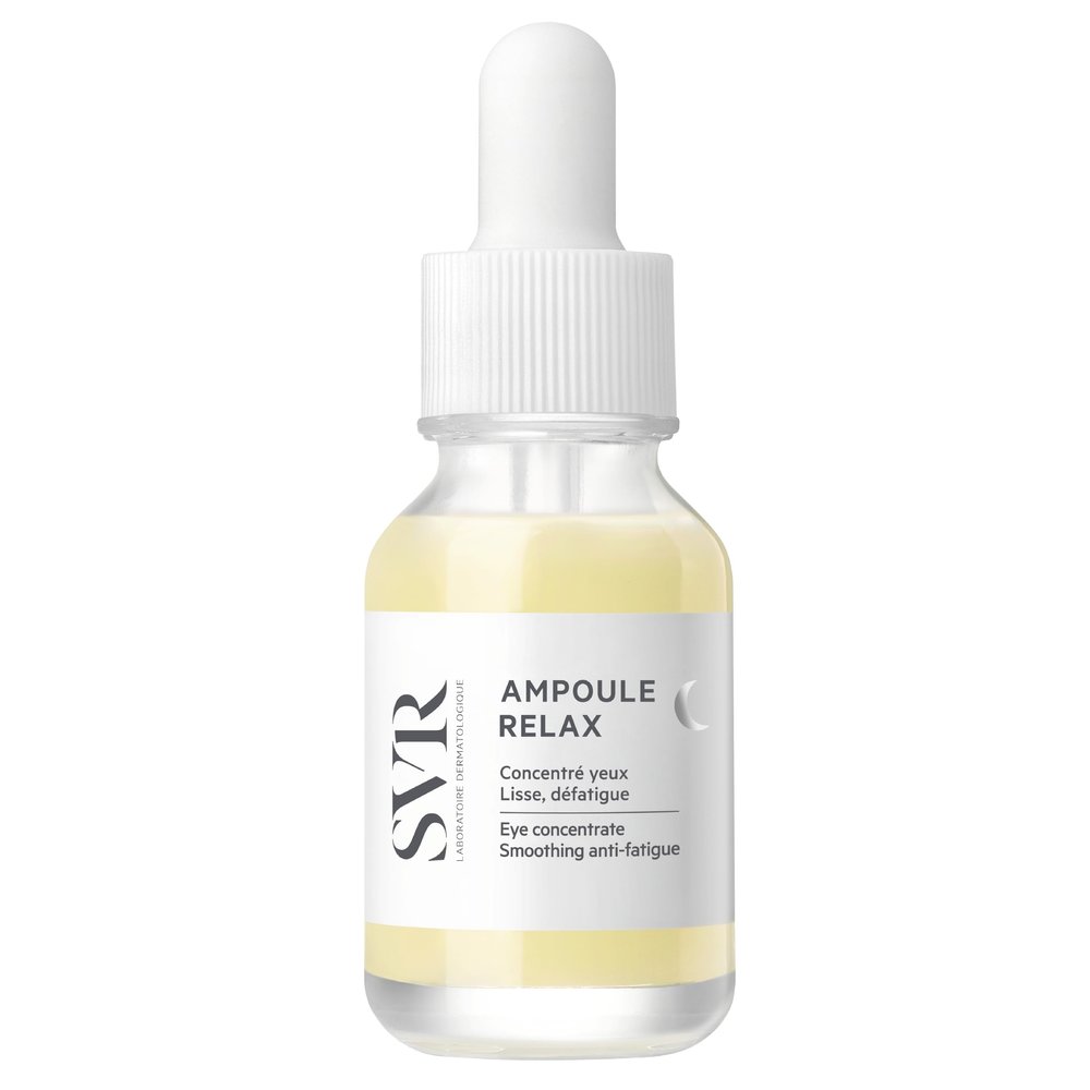 SVR Relax Concentrate Under Eye Night Serum That Hydrates, Helps Relax Muscle, Visibly Reduces Apperance Of Bags, Dark Circles, Fine Lines Innovative Metal Applicator 0.5 fl.oz