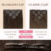 GOO GOO Clip in Hair Extensions Real Human Hair, Remy Human Hair Extensions Clip ins for Women, Natural Human Hair, 16inch 130g 7Pcs, 4A Chocolate Brown view 3