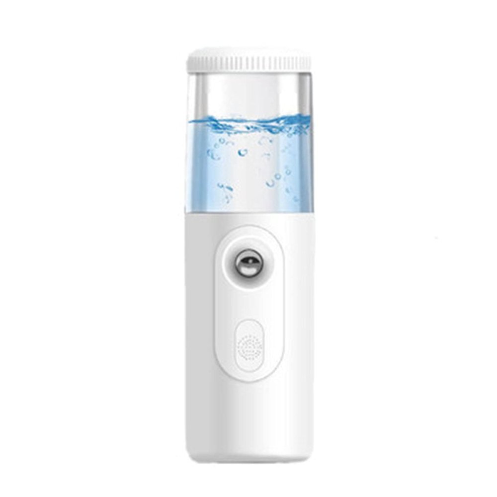 Nano Facial Spray Nano Water Replenishment Apparatus Portable Nano Sprayer is Suitable for Makeup Eyelash Extender Moisturizing(Color:White)