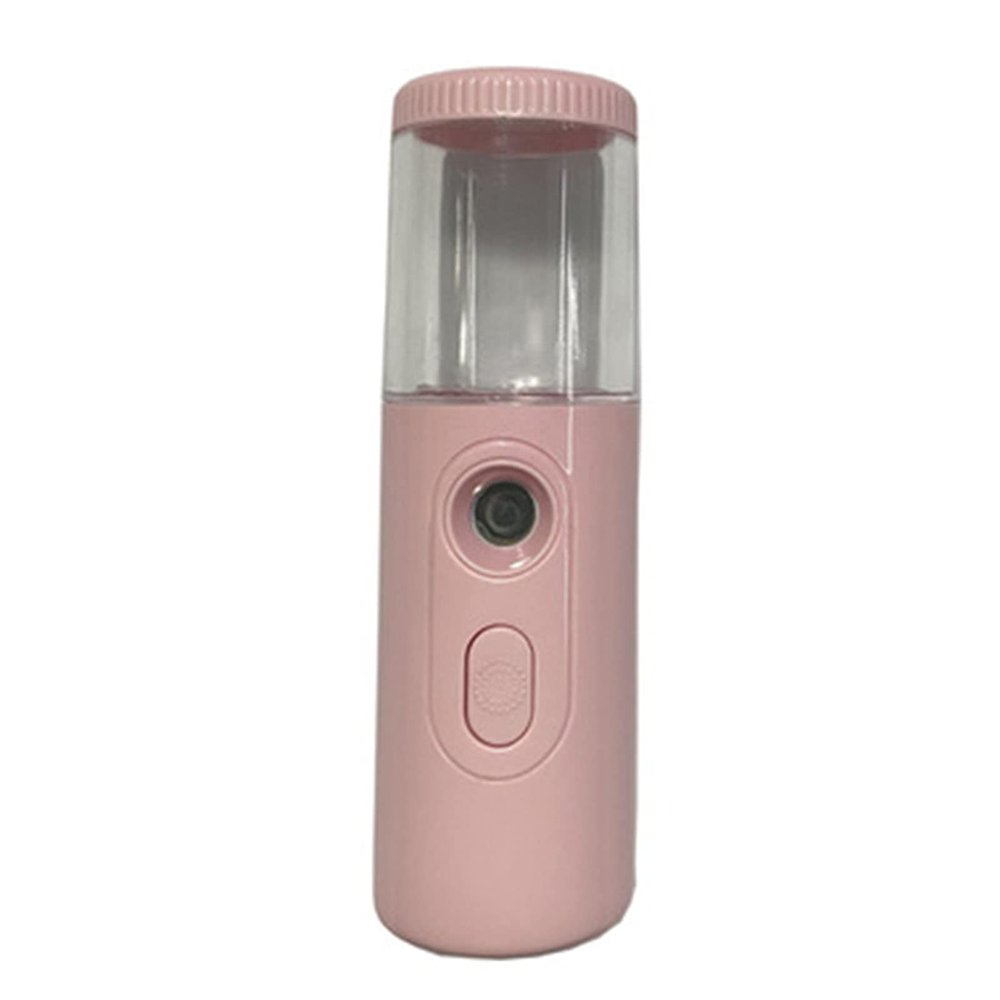 Nano Facial Spray Nano Water Replenishment Apparatus Portable Nano Sprayer is Suitable for Makeup Eyelash Extender Moisturizing(Color:Pink)