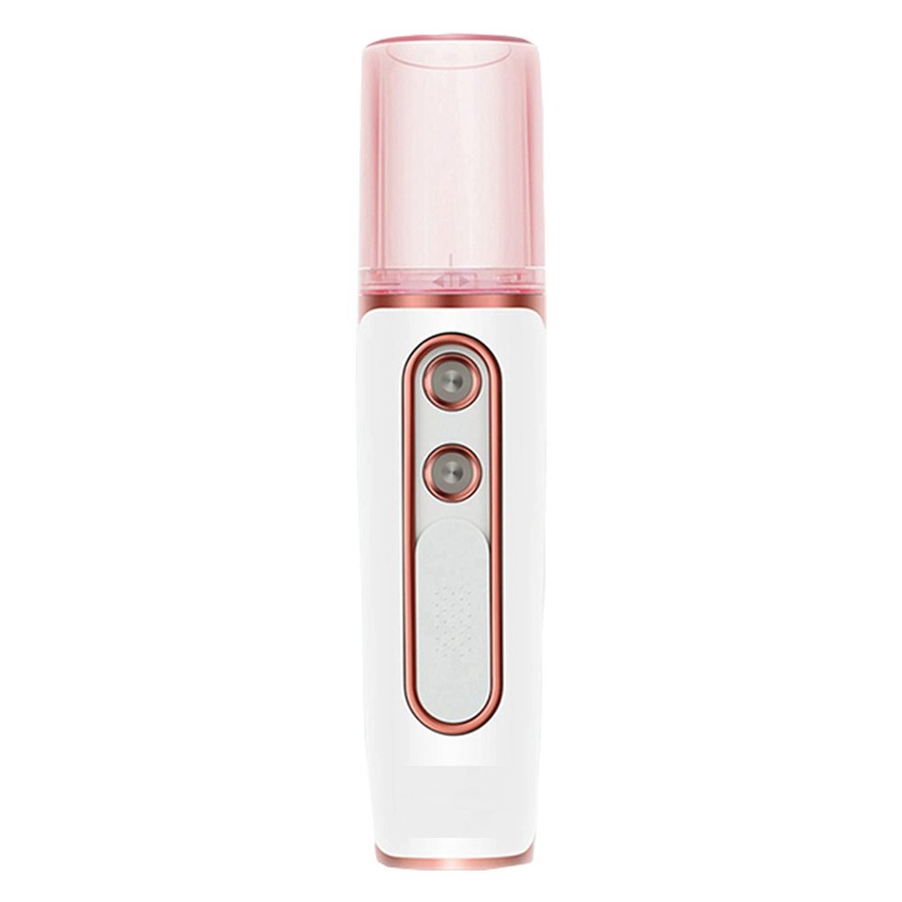 Nano Facial Spray Double-Hole Nano Facial Spray, Newly Designed Moisturizing and Hydrating Spray, Eyelash Extension and Hydrating Instrument(Color:White)