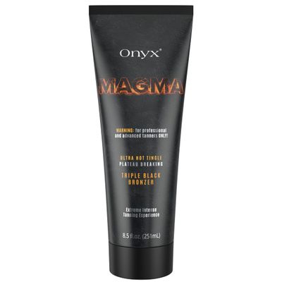 Onyx Magma Tingle Tanning Lotion | Triple Dark Tingle Bronzing Lotion & Accelerator for Tanning Beds | Indoor Bronzer for Black Tan Results, Thermal Active Formula
