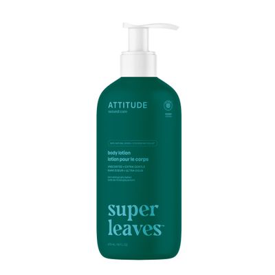 ATTITUDE Body Lotion, EWG Verified Moisturizer, Vegan Skin Care Products, Non-Greasy, Hydrating for Dry Skin, Cruelty Free, Extra Gentle, Unscented, 16 Fl Oz