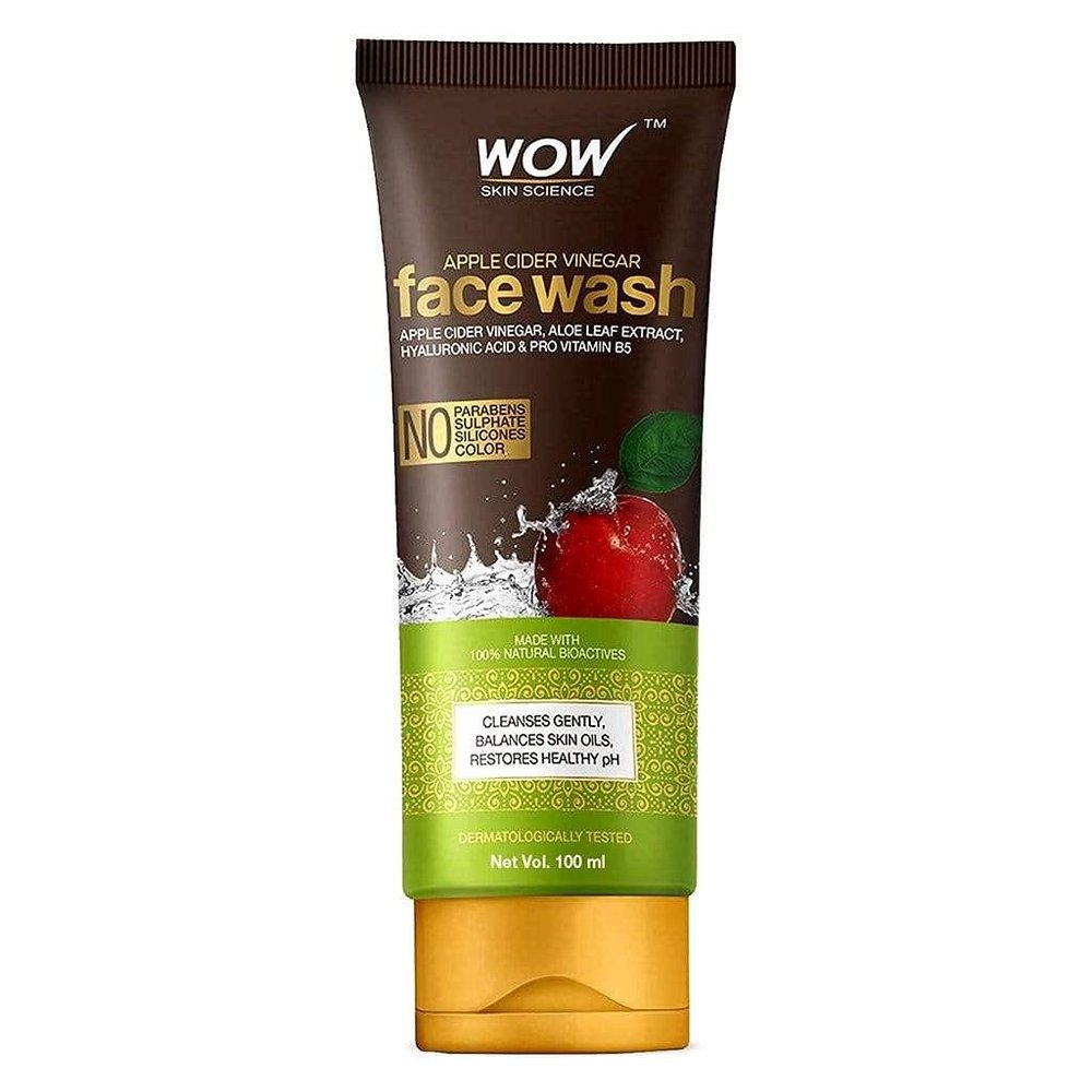 WOW Skin Science Apple Cider Vinegar Face Wash Gel - Deep Pore Cleansing For Smooth Skin, Helps Remove Blackheads & Reduce Acne Breakout - Daily Cleaner & Moisturizer For Men, Women & Teens - 100ml