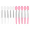 10 Pieces Silicone Lip Brush, Soft Cleaning Lip Brush Makeup Eyebrow Lipstick Applicator Beauty Tool (Pink, White) view 1