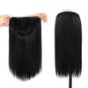 14-30 Inch Half Wig With Clip in Hair Extensions Brazilian Remy Straight Hair 180 Full Density 3/4 Half Wig Human Hair Black Brown Color (28inch 180% Density, #2(Darkest Brown)) view 2