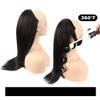 14-30 Inch Half Wig With Clip in Hair Extensions Brazilian Remy Straight Hair 180 Full Density 3/4 Half Wig Human Hair Black Brown Color (22inch 180% Density, Natural Color) view 3