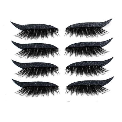 ICRPSTU 4 Pair Reusable Eyeliner and Eyelash Stickers,7 Color Waterproof Eye Shadow Template, Eyeliner Stencil Pads for The Perfect Winged Tip Look,Easy to Use and Remove