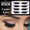 ICRPSTU 4 Pair Reusable and Eyelash Stickers,7 Color Eye Shadow Template, Stencil Pads for The Perfect Tip Look,Easy to Use and Remove(Pink) view 3