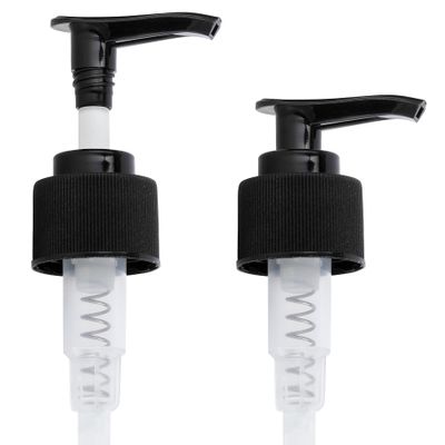 28/410 Black Ribbed Lotion Soap Pump Two Toned Top Closure, 9.625 inch dip Tube Length (96 Pack)