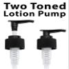 28/410 Black Ribbed Lotion Soap Pump Two Toned Top Closure, 9.625 inch dip Tube Length (96 Pack) view 2