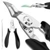 Ingrown Toenail Clippers(Upgrade), Steel Nail Clippers for Professional Podiatrist, Unique Long Handle Curved Blade Tool for Thick & Ingrown Nails, Suitable for Men, Women and Elderly-XIORRY view 1