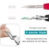 Ingrown Toenail Clippers(Upgrade), Steel Nail Clippers for Professional Podiatrist, Unique Long Handle Curved Blade Tool for Thick & Ingrown Nails, Suitable for Men, Women and Elderly-XIORRY view 2