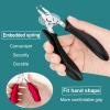 Ingrown Toenail Clippers(Upgrade), Steel Nail Clippers for Professional Podiatrist, Unique Long Handle Curved Blade Tool for Thick & Ingrown Nails, Suitable for Men, Women and Elderly-XIORRY view 4