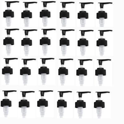 28-410 Neck Size Black Lotion Soap Pump Dispenser Ribbed Top Two Tone Tube Length 9.625 inch (24 Pack)
