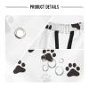 Black And Grey Cat Paw Print Professional Barber Cape for Men and Women Hair Cutting Capes for Adults Haircut Cape Salon Cape with Hook Sucker Waterproof Apron Cape Hairstylist Cape view 4