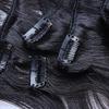 Body Wave Clip in Human Hair Extension Brazilian Remy Clip on Hair Extension Natural Black 10-30inch Long Wavy Full Head 100-150g (26inch 150grams, #1(Jet Black)) view 4