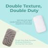 myHomeBody Dual-Texture Shower Sponge, Beauty Body Scrubber Exfoliator for Women, Exfoliating Loofah for Men, 1pc view 3