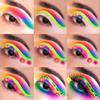 Afflano Neon Eyeshadow Palette Colorful High Pigmented, Bright Pride Day Makeup Rainbow Eyeshadow Matte Shimmer Glitter, Aurora Glow Neon in Dark UV Blacklight Makeup Eye Shadow Pallet view 2