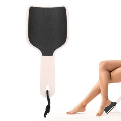 2 Colors Double-Sided Curved Foot File with Handled Sanding Paper Foot Tools for Removes Dead Skin(Beige)