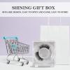 6pcs High transparent eyelash box eyelashes packaging case little suitcase for lashes rhinestones eyelash cases empty gold serving tray Lash Holder 3d plastic high tower square view 4