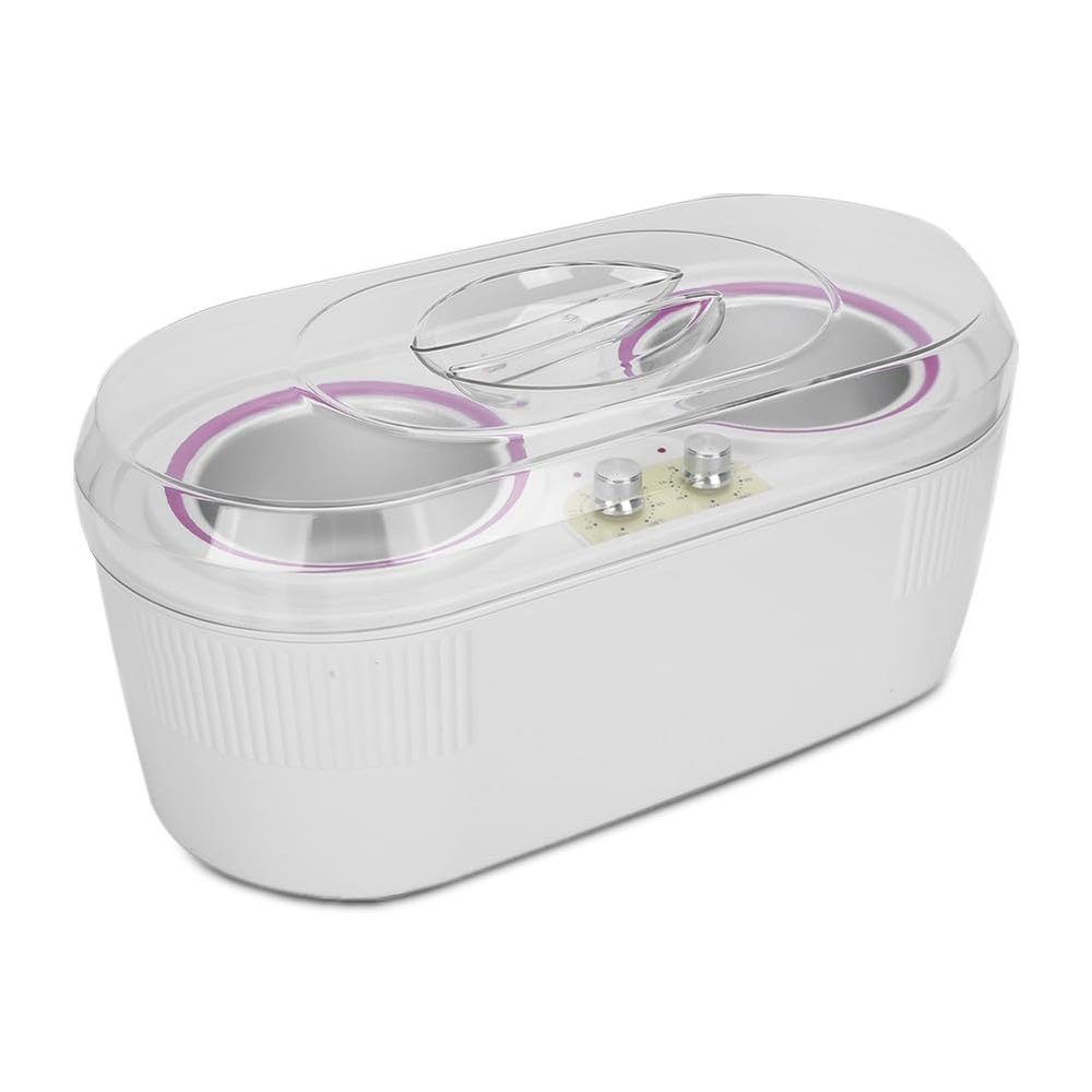 Dual Pot Wax Warmer, Hair Removal Wax Warmer, Depilatory Wax Heater, Double Wax Warmer, Electric Hot Wax Warmer Machine, Face Underarms Bikini Brazilian Hair Removal(US)