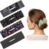 4Pcs Magic Donut Hair Bun Maker for Women, Soft Black Deft Bun for Hair Bands Big French Twist Hair Clip to Twist Bun (Black) view 1
