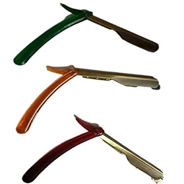 Dhanishka Straight Edge Barber Folding Hair Salon Shaving Razor Combo For Men (Pack of 3)