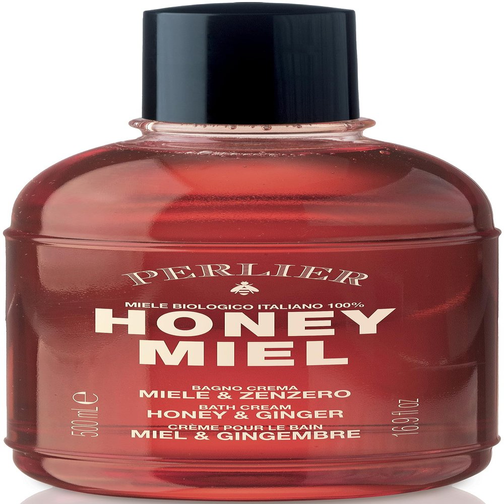 Perlier Honey Miel Bath Cream Honey & Ginger 500 ml, 16.9 Fl Oz Made in Italy [Italian Import]