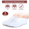 5 Pairs Moisturizing Socks Overnight Spa Socks for Dry Feet, Moisture Enhancing Socks, Cosmetic Moisturizing Socks for Women and Men, White view 3
