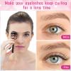 14 Pieces Eyelash Curler Kit Eyelash Comb Eyebrow Brush Tweezers False Eyelashes Applicator Tool Eyebrow Trimmer Silicone Refills Pads for Women(Black and Purple) view 2