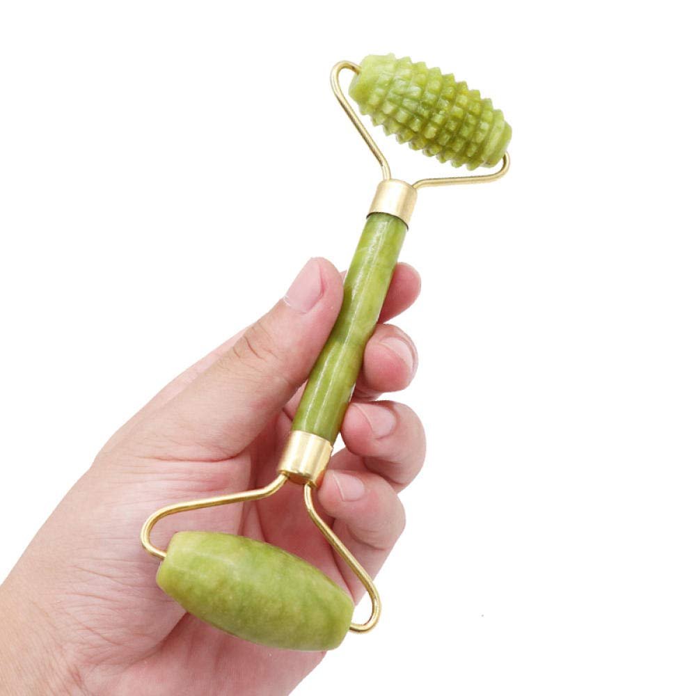 Facial Massage Roller Guasha Board Double Heads Jade Stone Face Lift Body Skin Relaxation Slimming Beauty Neck Thin Lift Tools-D pc