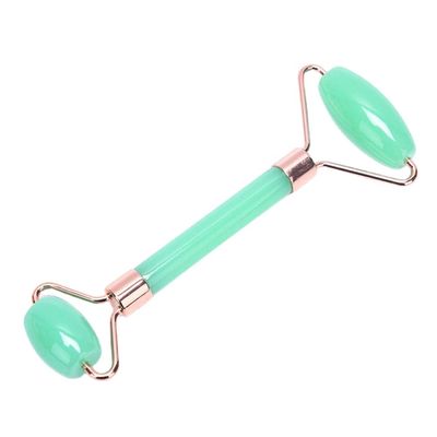 Facial Massage Roller Guasha Board, Double Heads Natural Jade Stone Face Lift Body Skin Relaxation Slimming Beauty Neck Thin Lift-1pcsG