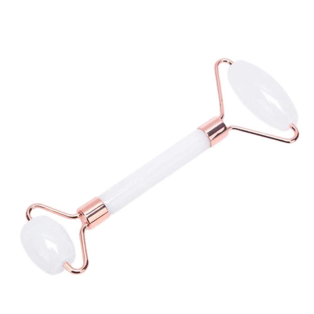 Facial Massage Roller Guasha Board, Double Heads Natural Jade Stone Face Lift Body Skin Relaxation Slimming Beauty Neck Thin Lift-1pcsI