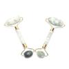 Facial Massage Roller Guasha Board, Double Heads Natural Jade Stone Face Lift Body Skin Relaxation Slimming Beauty Neck Thin Lift-1pcsI view 2