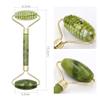 2pcs Facial Massager Roller Guasha Board Flat, Natural Jade Stone Eye Neck Thin Lift Relax Slimming Face Massage Tools-K Set view 3