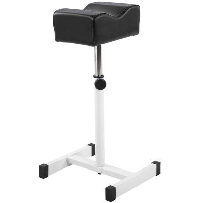 Hurrise Pedicure Stool, Height Footrest, Black, Faux Leather, Rectangular Shaped Cushion, Modern, for Salon and Manicure