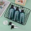Shampoo Bottles with 2 Extra Pumps, Segbeauty 3pcs 16.9oz Bathroom Shampoo and Conditioner Dispenser with Funnel, 500ml Empty Plastic Refillable Shampoo Bottles for Shower, Large Pump Bottles Blue view 2