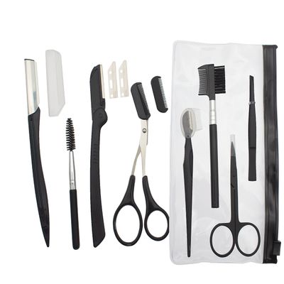 Eyebrow Grooming Set Eyebrow Trimming Kit Eyebrow Tools Eyebrow Scissors Trimming Brush (11pcs)