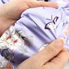 ELIHAIR Silky Night Sleeping Cap Satin Bonnet for Curly Hair Adjustable Hair Bonnet Reversible Double Layer X-Large Purple Flora view 2