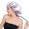 ELIHAIR Silky Night Sleeping Cap Satin Bonnet for Curly Hair Adjustable Hair Bonnet Reversible Double Layer X-Large Purple Flora view 4