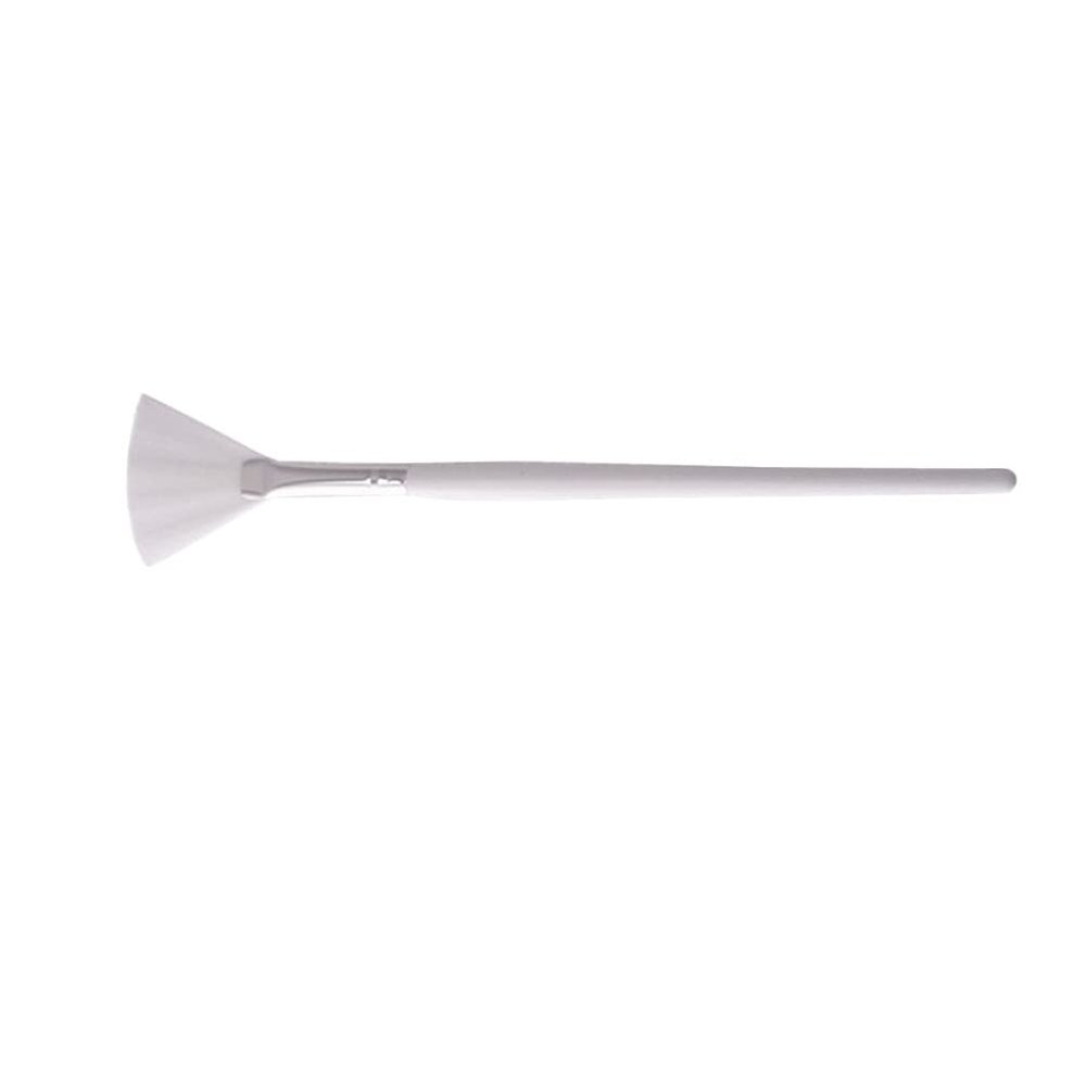 SOLUSTRE Makeup white makeup fan makeup brush DIY Face Brush with wood handle facial brush for Fan Shape mask for facials facial essence fruit acid skin care brush