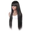 100% Brazilian Human Hair Machine made Wig Straight 8-32inch Natural Black (18in) view 2