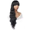 100% Brazilian Human Hair Machine made Wig Body Wave 8-32inch Natural Black (22in) view 4
