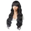 100% Brazilian Human Hair Machine made Wig Body Wave 8-32inch Natural Black (32in) view 1
